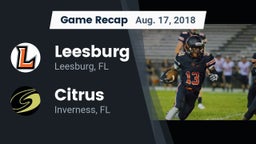 Recap: Leesburg  vs. Citrus  2018