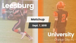 Matchup: Leesburg  vs. University  2018