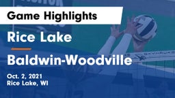 Rice Lake  vs Baldwin-Woodville  Game Highlights - Oct. 2, 2021