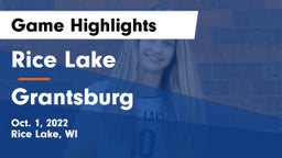 Rice Lake  vs Grantsburg  Game Highlights - Oct. 1, 2022