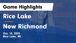 Rice Lake  vs New Richmond  Game Highlights - Oct. 13, 2022
