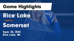 Rice Lake  vs Somerset  Game Highlights - Sept. 30, 2023