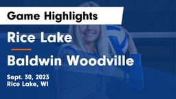 Rice Lake  vs Baldwin Woodville Game Highlights - Sept. 30, 2023