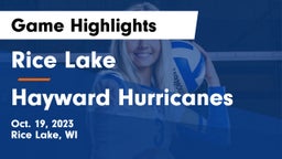 Rice Lake  vs Hayward Hurricanes  Game Highlights - Oct. 19, 2023