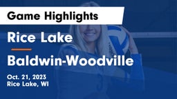 Rice Lake  vs Baldwin-Woodville  Game Highlights - Oct. 21, 2023