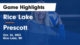 Rice Lake  vs Prescott  Game Highlights - Oct. 26, 2023