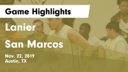 Lanier  vs San Marcos  Game Highlights - Nov. 22, 2019