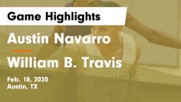 Austin Navarro  vs William B. Travis  Game Highlights - Feb. 18, 2020