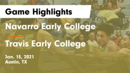 Navarro Early College  vs Travis Early College  Game Highlights - Jan. 15, 2021