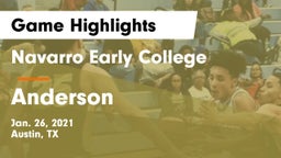 Navarro Early College  vs Anderson  Game Highlights - Jan. 26, 2021