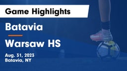 Batavia vs Warsaw HS Game Highlights - Aug. 31, 2023