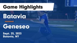 Batavia vs Geneseo  Game Highlights - Sept. 25, 2023