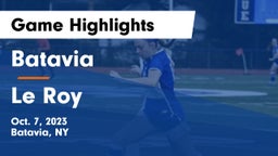 Batavia vs Le Roy  Game Highlights - Oct. 7, 2023