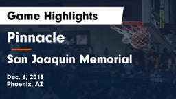 Pinnacle  vs San Joaquin Memorial  Game Highlights - Dec. 6, 2018