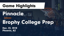 Pinnacle  vs Brophy College Prep  Game Highlights - Dec. 22, 2018