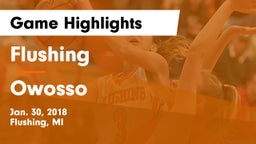 Flushing  vs Owosso  Game Highlights - Jan. 30, 2018