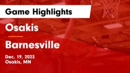 Osakis  vs Barnesville  Game Highlights - Dec. 19, 2023