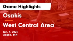 Osakis  vs West Central Area Game Highlights - Jan. 4, 2024