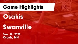 Osakis  vs Swanville  Game Highlights - Jan. 18, 2024