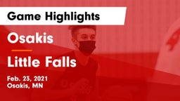 Osakis  vs Little Falls Game Highlights - Feb. 23, 2021