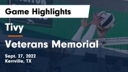Tivy  vs Veterans Memorial Game Highlights - Sept. 27, 2022