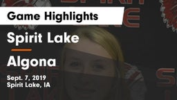Spirit Lake  vs Algona  Game Highlights - Sept. 7, 2019
