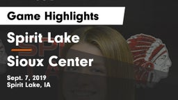 Spirit Lake  vs Sioux Center  Game Highlights - Sept. 7, 2019