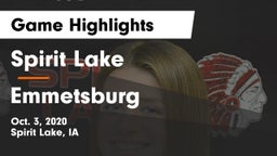 Spirit Lake  vs Emmetsburg  Game Highlights - Oct. 3, 2020