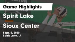 Spirit Lake  vs Sioux Center  Game Highlights - Sept. 5, 2020