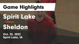 Spirit Lake  vs Sheldon  Game Highlights - Oct. 25, 2022