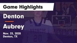 Denton  vs Aubrey  Game Highlights - Nov. 23, 2020