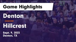 Denton  vs Hillcrest  Game Highlights - Sept. 9, 2023