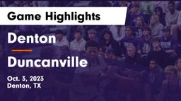 Denton  vs Duncanville  Game Highlights - Oct. 3, 2023