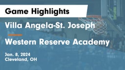 Villa Angela-St. Joseph vs Western Reserve Academy Game Highlights - Jan. 8, 2024