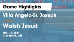 Villa Angela-St. Joseph  vs Walsh Jesuit  Game Highlights - Jan. 15, 2021
