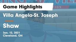 Villa Angela-St. Joseph  vs Shaw  Game Highlights - Jan. 12, 2021