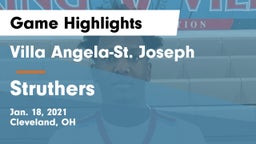Villa Angela-St. Joseph  vs Struthers  Game Highlights - Jan. 18, 2021