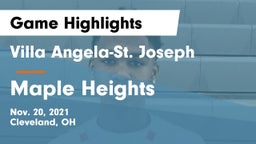 Villa Angela-St. Joseph  vs Maple Heights  Game Highlights - Nov. 20, 2021