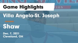 Villa Angela-St. Joseph  vs Shaw  Game Highlights - Dec. 7, 2021