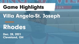 Villa Angela-St. Joseph  vs Rhodes  Game Highlights - Dec. 28, 2021