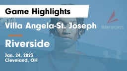 Villa Angela-St. Joseph  vs Riverside  Game Highlights - Jan. 24, 2023