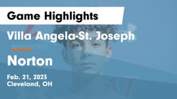 Villa Angela-St. Joseph  vs Norton  Game Highlights - Feb. 21, 2023