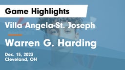Villa Angela-St. Joseph vs Warren G. Harding  Game Highlights - Dec. 15, 2023