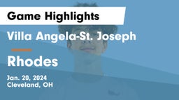 Villa Angela-St. Joseph vs Rhodes  Game Highlights - Jan. 20, 2024