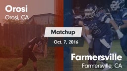 Matchup: Orosi  vs. Farmersville  2016