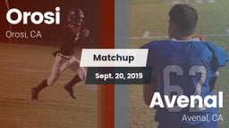 Matchup: Orosi  vs. Avenal  2019