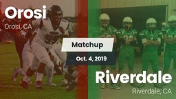 Matchup: Orosi  vs. Riverdale  2019