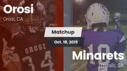 Matchup: Orosi  vs. Minarets  2019