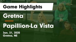 Gretna  vs Papillion-La Vista  Game Highlights - Jan. 31, 2020