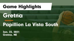 Gretna  vs Papillion La Vista South  Game Highlights - Jan. 23, 2021